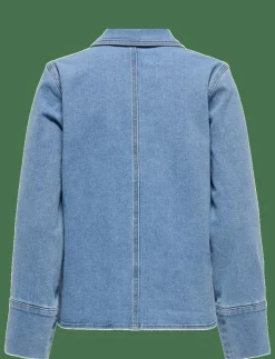 ONLFRIDA LS ZIP DNM SHIRT GUA - Jeansskjortor