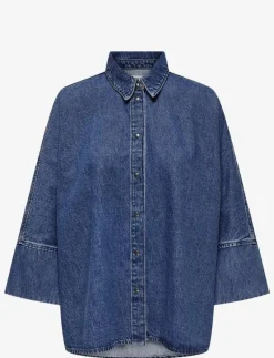 ONLGRACE 3/4 DNM SHIRT CRO NOOS - Jeansskjortor