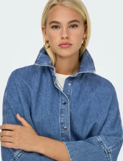 ONLGRACE 3/4 DNM SHIRT CRO NOOS - Jeansskjortor