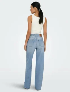 ONLJUICY HW WIDE LEG DNM REA365 NOOS - Vida byxor