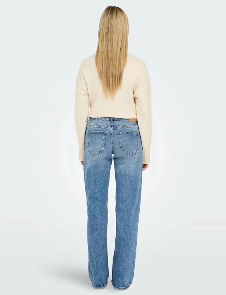 ONLJUICY LW WIDE LEG DNM REA365 NOOS - Vida byxor