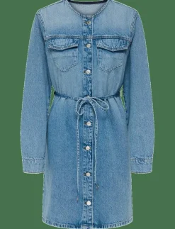 ONLMINNIE NO COLLAR BELT DENM DRESS - Korta klänningar