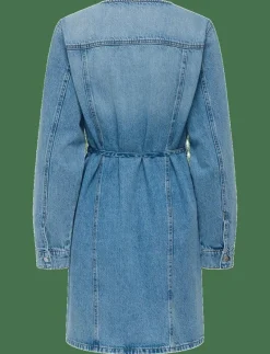 ONLMINNIE NO COLLAR BELT DENM DRESS - Korta klänningar