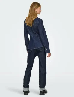 ONLROSIE L/S FITTED DNM JACKET GUA - Jeansjackor