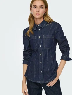 ONLROSIE L/S FITTED DNM JACKET GUA - Jeansjackor