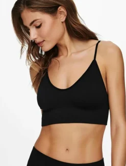 ONLVICKY RIB SEAMLESS VNECK TOP NOOS ACC - Bralette