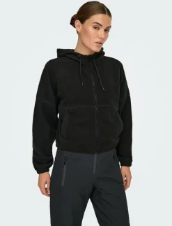 ONPFLEE HOOD FZ LS SHORT FLEECE TOP - Huvtröjor