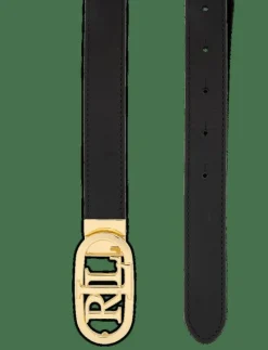 Oval-Logo Reversible Leather Skinny Belt - Skärp