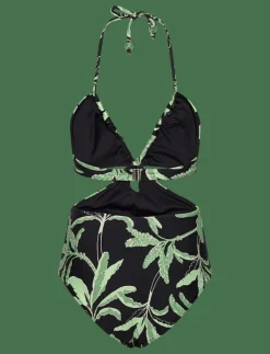 Palm Paradise Drawstring One Piece - Baddräkter