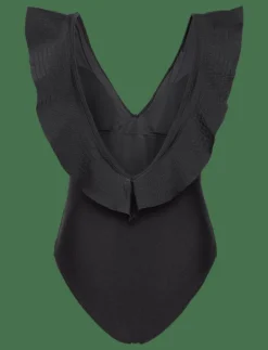 Paola ruffled v-neck swimsuit - Baddräkter