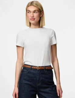 PCAVERY LEATHER BRAIDED SLIM BELT NOOS - Skärp