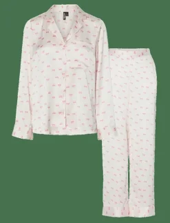 PCJYTTE XMAS SATIN NIGHT SET WVN - Pyjamas