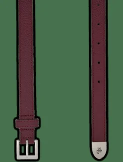 Pebbled Leather Skinny Belt - Skärp