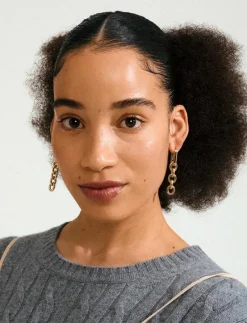 PHASE earrings gold-plated - Hängande örhängen