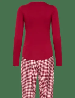 PJ SET LS TOP TWILL CHECK - Pyjamas