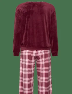 PJ SET LS VELOURS CHECK - Pyjamas