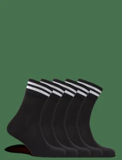 5-PK Tennis Socks with Stripes - Strumpor