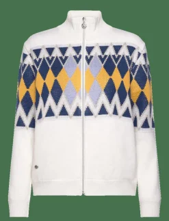 Placed Argyle Cardigan lined - Stickat