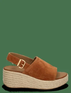 PLATFFORMS ESPADRILLE SUEDE WEDGE B/STRAP SANDALS - Kilklackar