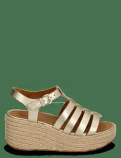 PLATFFORMS ESPADR. LEATHER FISHERMAN WEDGE SANDALS - Kilklackar