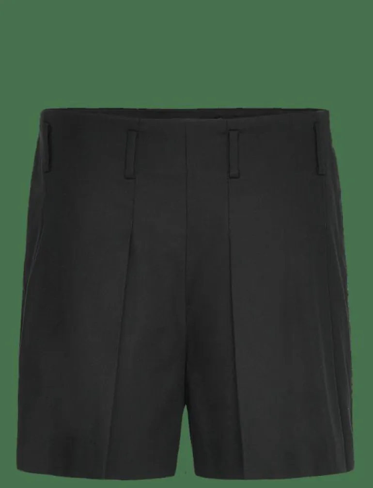 Pleated High-Rise Cotton-Blend Short - Casual shorts