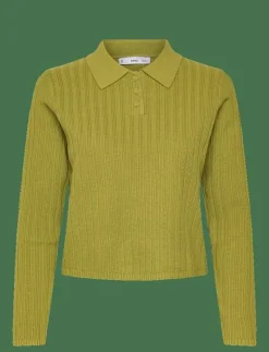 Polo-neck ribbed sweater - Pikéer