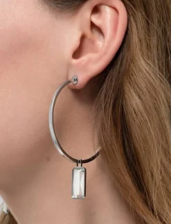 Power earrings silver - Hoops