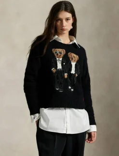 Ralph & Ricky Bear Crewneck Sweater - Stickat