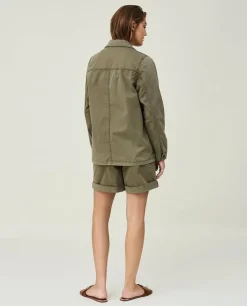 Raven Cotton Canvas Overshirt - Overshirts