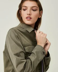 Raven Cotton Canvas Overshirt - Overshirts