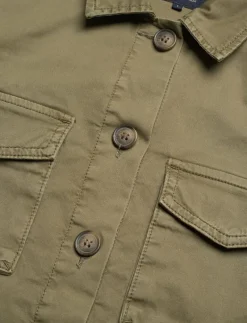 Raven Cotton Canvas Overshirt - Overshirts