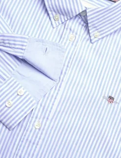 REG POPLIN BANKER STRIPED SHIRT - Långärmade
