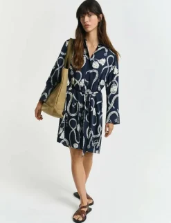 REL SAILING PRINT SHIRT DRESS - Skjortklänningar
