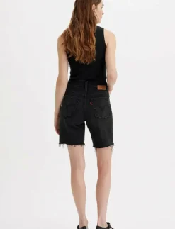 RIBCAGE BERMUDA SHORT GOTH PRI - Jeansshorts