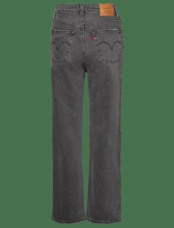 RIBCAGE STRAIGHT ANKLE BLACKS - Straight jeans