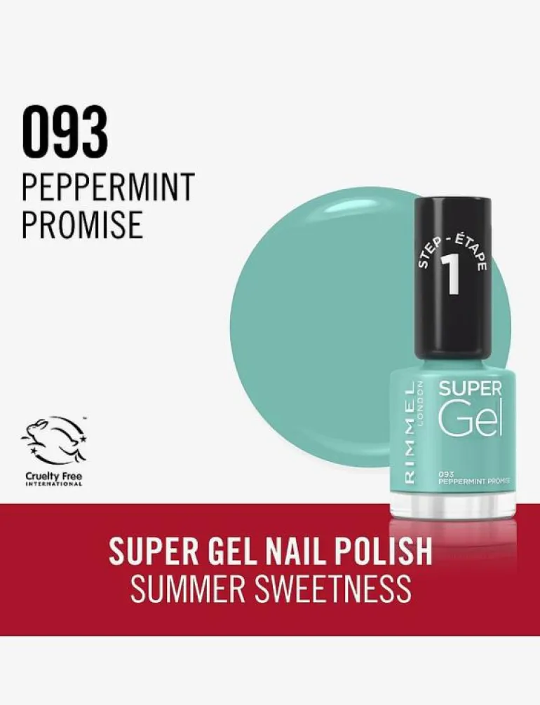 RIMMEL Super Gel Nail Polish 093 Peppermint promise - Naglar