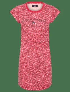 RINA AOP COT PE VIN W DRESS - Midiklänningar