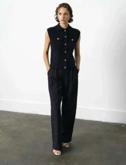 ROLAND KNIT COLLARED GILET - Stickade västar