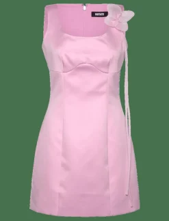 Satin Flower Dress - Korta klänningar