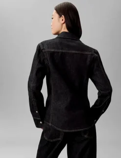 SEAMED SHIRT CLASSIC CK RINSE - Jeansskjortor