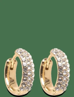 SHEA crystal hoop earrings gold-plated - Hoops