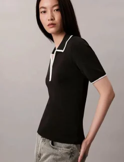 Short Sleeve Polo with Color Blo - Pikéer