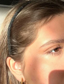 Sia Diadema Glitter Black - Hårband & Diadem