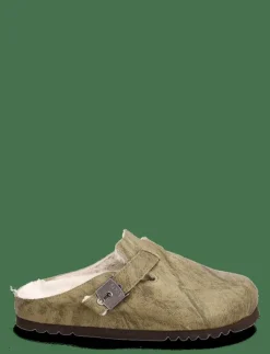 SL GRACE SUEDE OLIVE - Platta mules