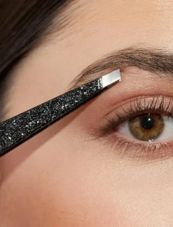 Slant Tweezer Sparkling Black Anniversary - Sminkborste