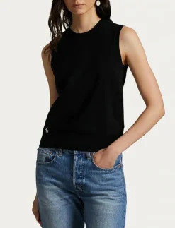 Sleeveless Crewneck Sweater - Stickade västar