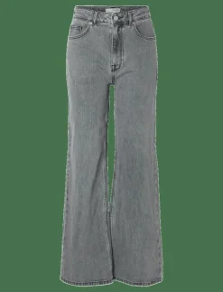 SLFALICE HW WID LONG ELOISE GRE JEA NOOS - Vida byxor