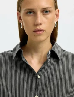 SLFDAN LS OVERSIZED SHIRT EX - Långärmade