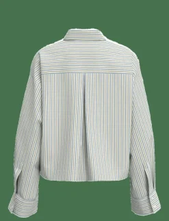 SLFDAN-ASTHA LS CROPPED SHIRT EX - Långärmade