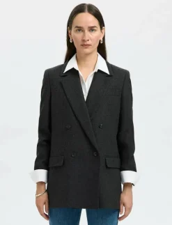 SLFELIN WOOL BLEND BLAZER NOOS - Dubbelknäppta kavajer